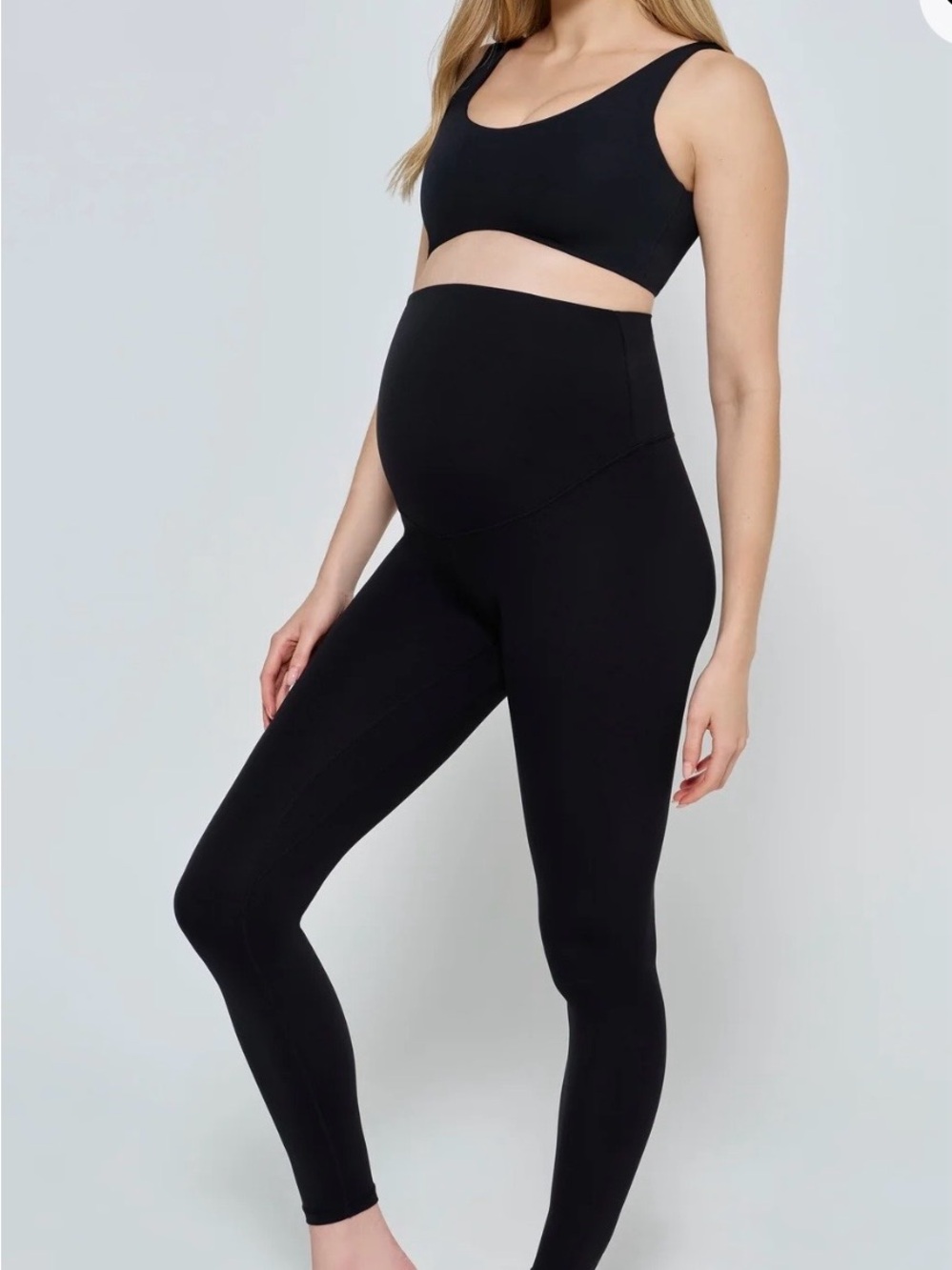 Maternity Black High-Waist Supportive Leggings